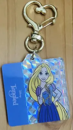 ディズニープリンセスシークレット　キーチェーンキラキラホログラムラプンツェル