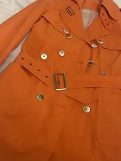 Calvin Klein カルバンクライン　オレンジ トレンチコートのサムネイル