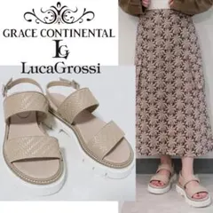 未使用 ルカグロッシ イタリア製 メッシュデザイン レザーサンダル （23cm