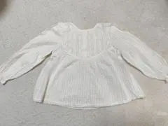 ZARA ホワイト長袖ブラウス レース付き