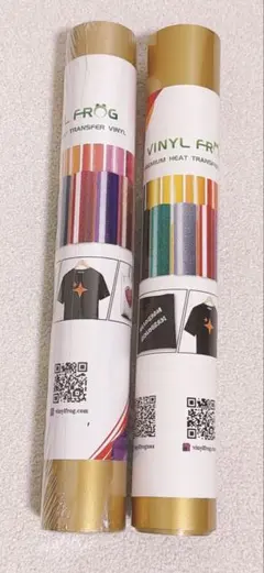 VINYL FROG アイロンプリントシート ゴールド 2本セット