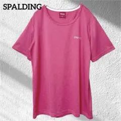 美品 スポルディング 半袖 Tシャツ M ピンク 総柄 ボタニカル柄 スポーツのサムネイル