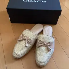 COACH サンダル　ミュール　フラットシューズ 24.5cm 美品