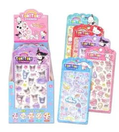韓国toktokサンリオ ボンボンドロップシール 5種類 X 3セット 1BOX