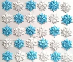 折り紙　ハンドメイド　壁面装飾　花　雪の結晶　30個　①のサムネイル