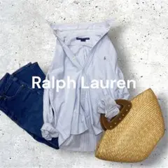 Ralph Lauren sport オックスフォード 青ストライプ