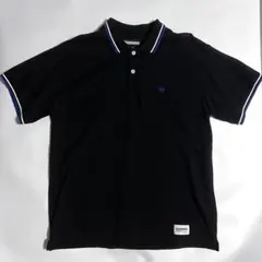 NEIGHBORHOOD 23SS ラインポロシャツ 黒M ブラックのサムネイル