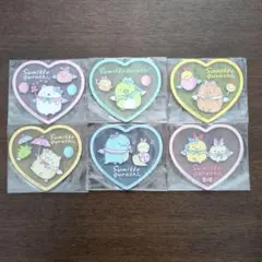 【すみっコぐらし】クリアラバーコースター2　ハート型　ガシャポン　6個セット