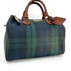 【美品】ポロラルフローレン ハンドバッグ ミニボストン レザー PVC 48