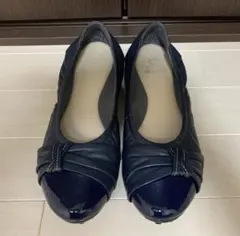 卑弥呼　パンプス紺色　23.5センチ　美品