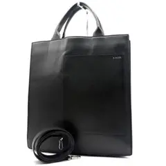 【良品！✨】ヴァレクストラ valextra ボクシィ ハンドバッグ2way 黒のサムネイル