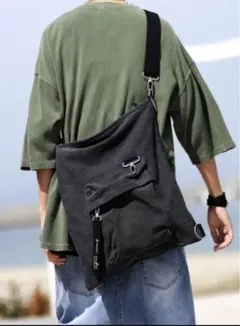 アンティカ2way ミリタリーバッグ 黒のサムネイル