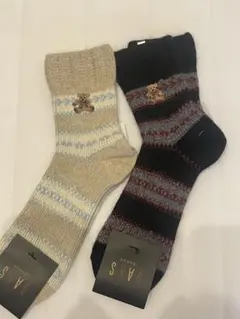【新品】DAKS ソックス 2足セット アンゴラ混 22-24cmのサムネイル