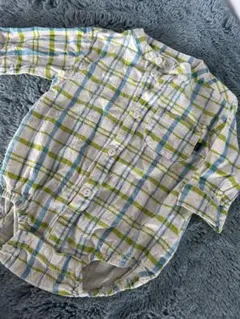 futafuto チェック柄ロンパース 80