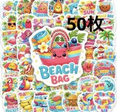 502. 콜라주 여름 스티커 50개