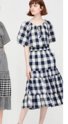 【新品】ユニクロ JW アンダーソン チェックフレアスカート Sサイズ