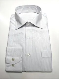 ノーアイロンシャツ L41-85 新品 ワイドカラー ストレッチ ニットシャツ