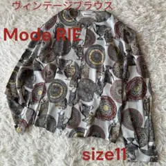 L♦︎モードリエ　ヴィンテージシャツ　レトロクラシック　陶器柄　カップ柄　L