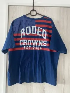 RODEO CROWNS 半袖Tシャツ ネイビー/レッド