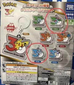 ポケモン 30周年 メタルチャームマスコット