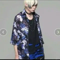 civarize V系　花柄シャツ　ラルク　ロック　　フラワー　シースルーのサムネイル