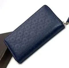 未使用級✨箱付 グッチ GG シグネチャー ビー ジップアラウンドウォレット財布