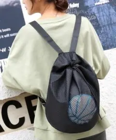 新着　バッグ　リュック　スポーツバッグ　ボールバッグ　バスケ　ブラック　メッシュ