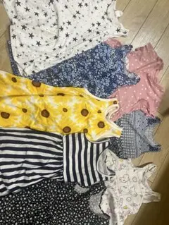 女の子　h&m ノースリーブワンピース　セット　 保育園着　ワンピース　夏服