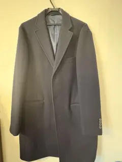 ネイビー チェスターコート ウール系