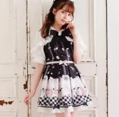 【美品】LIZ LISA Sugary Treats Picnic柄ワンピース LIZ LISA ワンピース Sugary Treats Picnic柄