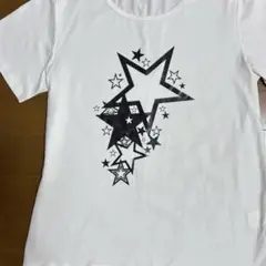 星柄プリント 半袖Tシャツ ホワイト