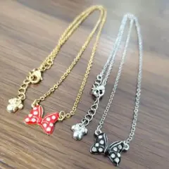 ディズニー ミニー ネックレスセット ゴールド シルバー