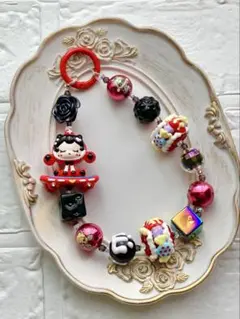ビーズストラップ ハンドメイド