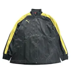 8LA1 PUMA ジャージ　トラックジャケット　スポーツ系　黒×金　古着