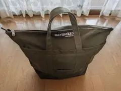 「marimekko / マリメッコ」 キャンバス トートバッグ カーキ