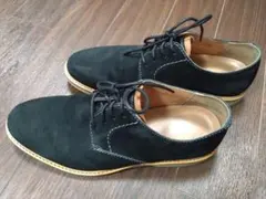 Clarks ブラック スエード レースアップシューズ