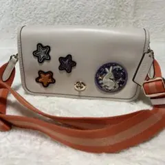 COACH カメラバッグ　ショルダーバッグ　クロスボディ　スタッズ　レザー