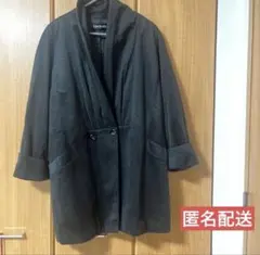 黒 スエード風 ロングコート