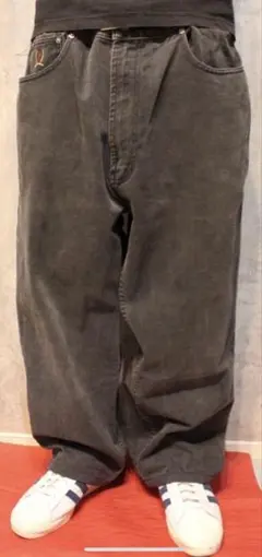 TOMMY JEANS グレー ワイドパンツ　36/30