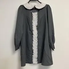 新品　アンクルージュ　長袖ワンピース フリル襟