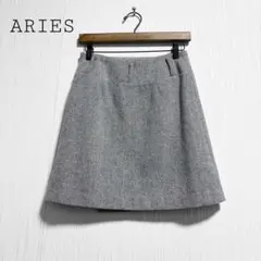 アリエス【F】ミニフレアスカート グレー系 無地 シンプル オシャレ お出かけ
