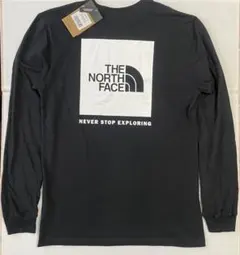 ノースフェイス　ボックスロゴ　長袖　Tシャツ　タグ付未使用品　米国Mサイズ
