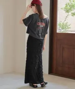 スウェットスカート ロングスカート