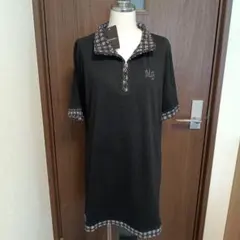 新品タグ付き半袖カットソー♡ロング サイズXL〜2XLブラック地♡胸元キラキラ