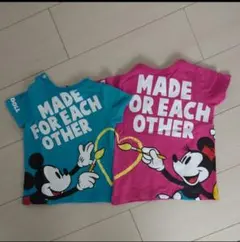 ディズニー　お揃い　姉弟　100サイズ　90サイズ　ミッキー　ミニー 　半袖