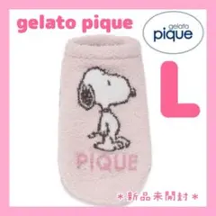 ジェラートピケ スヌーピーベビモコジャガードプルオーバー　ピンクL