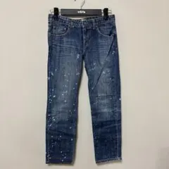 ROXY jeans ブルー　デニム　ジーンズ　パンツ　ペンキデザインのサムネイル