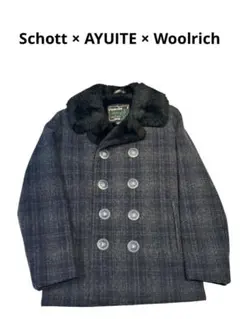 Schott × AYUITE × Woolrich コラボ　ウールピーコートのサムネイル