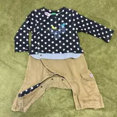 RAG MART ドット柄ロンパースセット 80cm