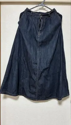 GU デニム ロングスカート インディゴ